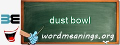 WordMeaning blackboard for dust bowl